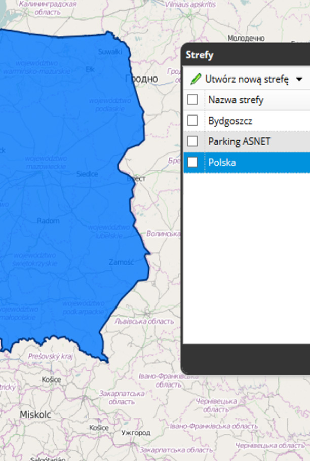 lokalizacja pojazdów na mapie